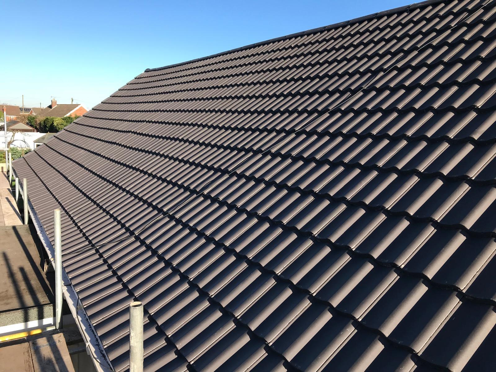 New pitched tiled roof